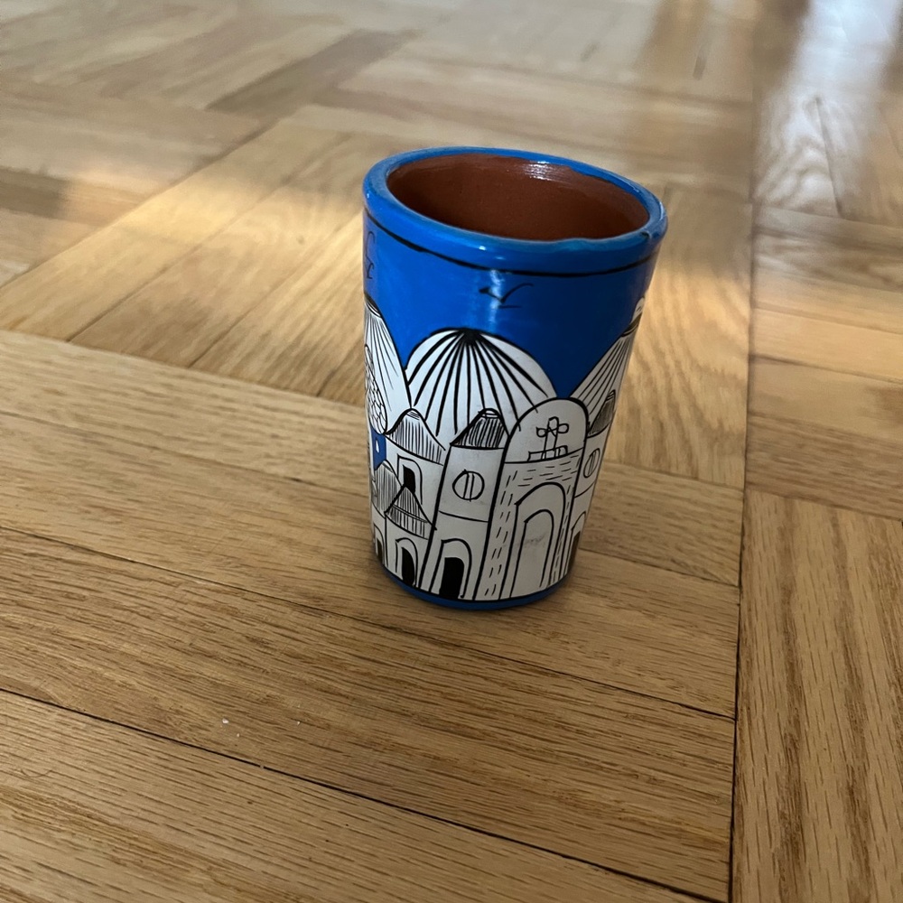 Handcrafted Blue Ceramic Shot Glass